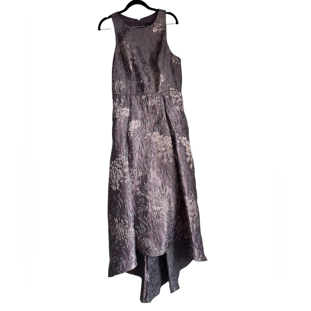 NWT AIDAN MATTOX SIZE 10 XL MAXI ASYMMETRICAL HI LOW DRESS MAXI GOWN‎ PURPLE